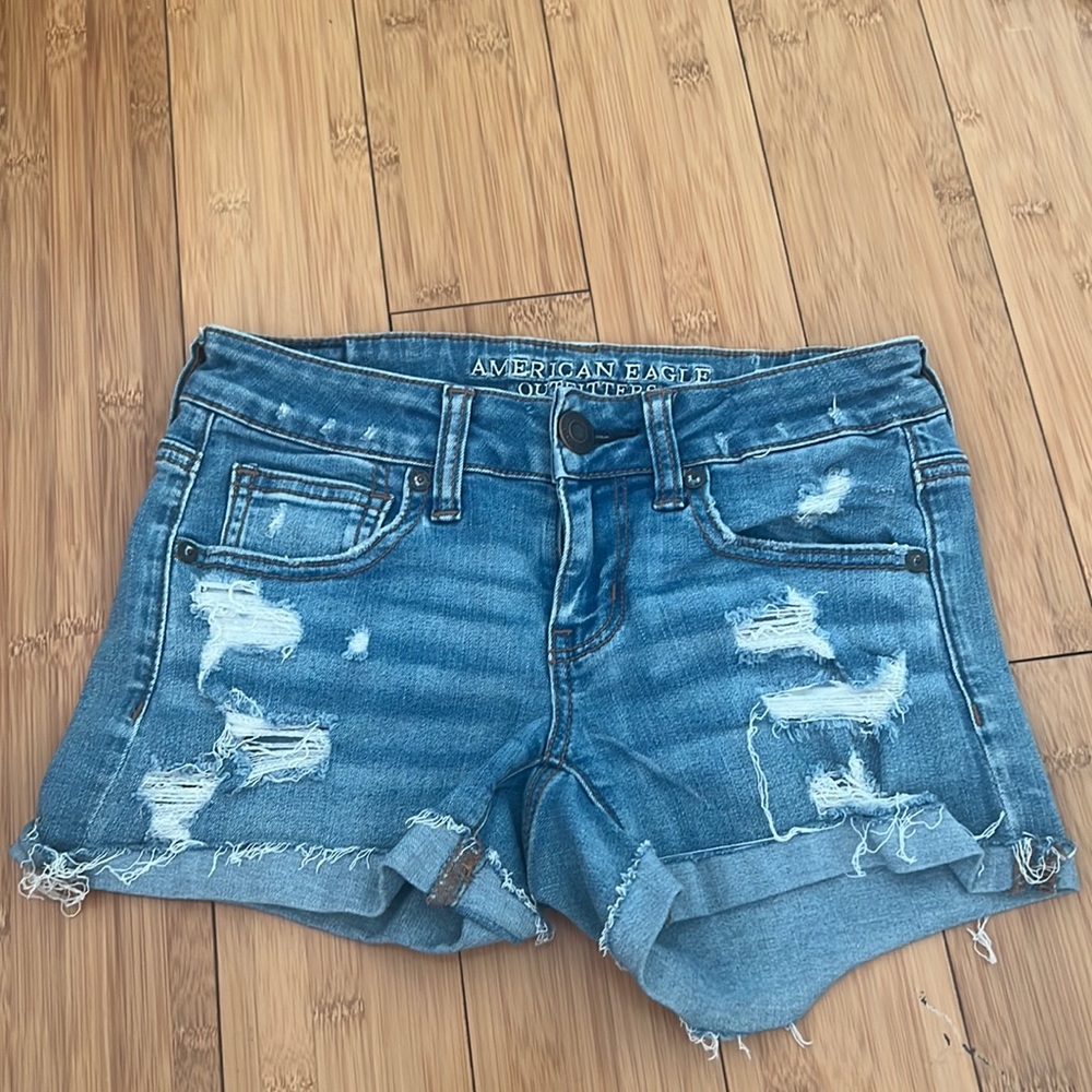 American eagle super low shortie shorts, size 2